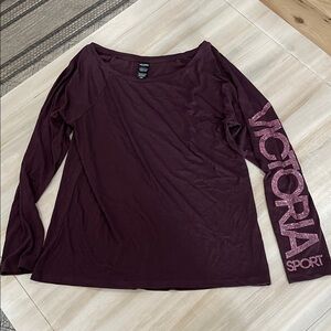 Victoria's Secret Maroon Long Sleeve Tee